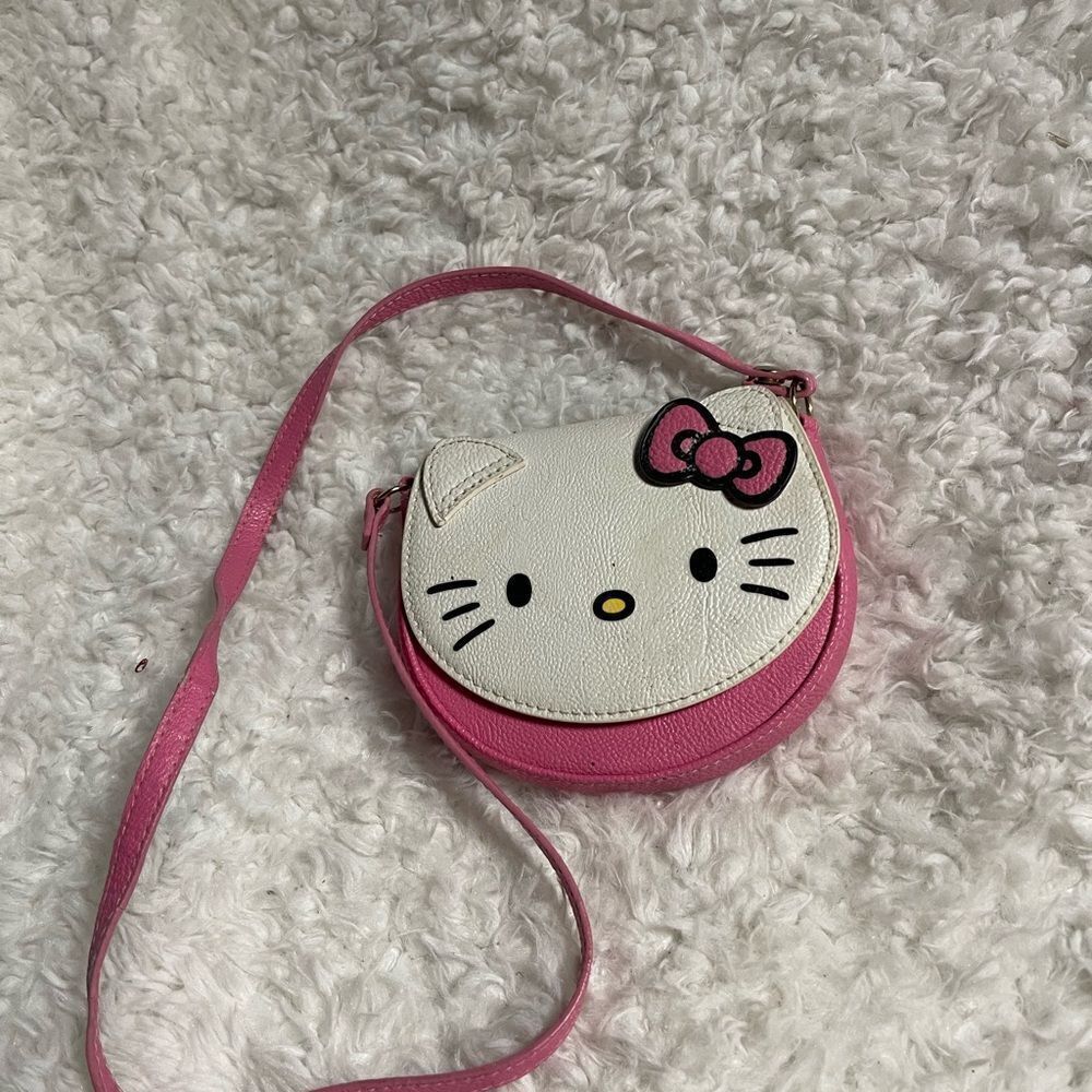 Hello Kitty Sanrio cute kitty face white , pink and black girls bag.